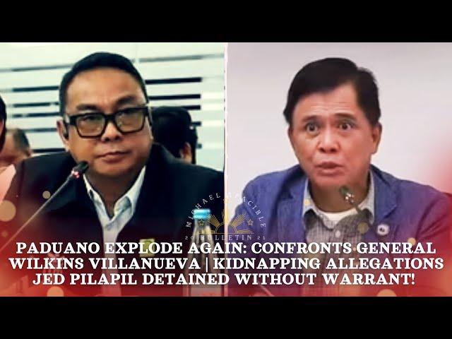 PDEA Chief SINAMPOLAN: Paduano Cited Wilkins Villanueva in Contempt