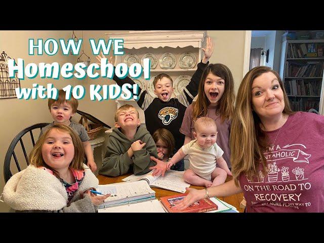 Large Family Homeschool Day in the Life || How we Homeschool 10 KIDS