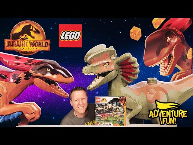 Jurassic World Dominion Dinosaur Lego Pyroraptor VS. Dilophosaurus  AdventureFun Toy Review!