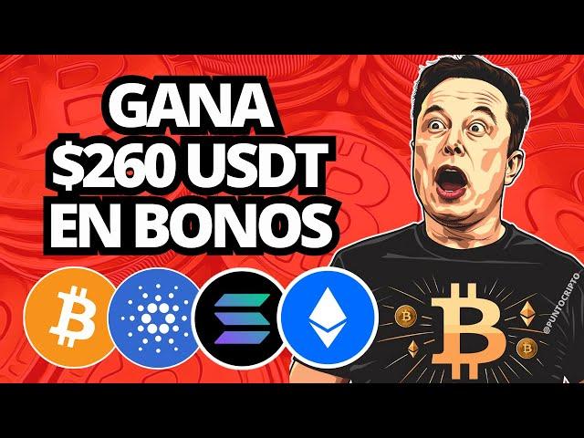 GANA TOKENS GRATISRecibe $260 USDT por utilizar M2.COM