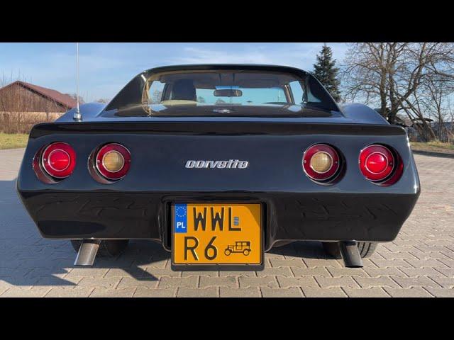 Chevrolet Corvette C3 1977 5,7 V8 (start up, sound, exhaust, revs, acceleration)