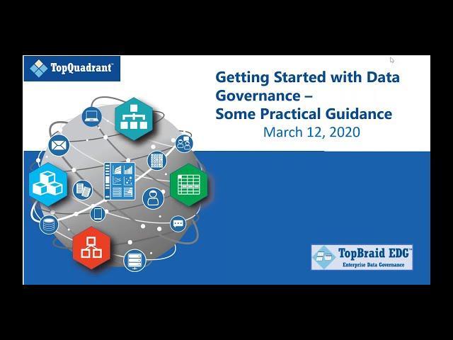 Getting Started with Data Governance – Some Practical Guidance