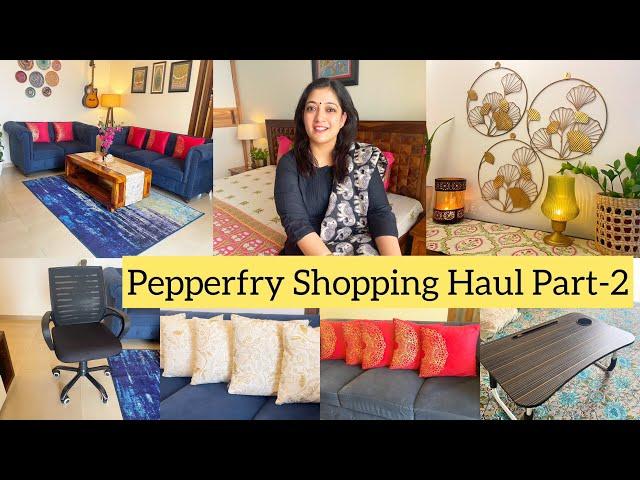 Pepperfry shopping haul|shopping haul|home decor|home furniture|office chair|Rug