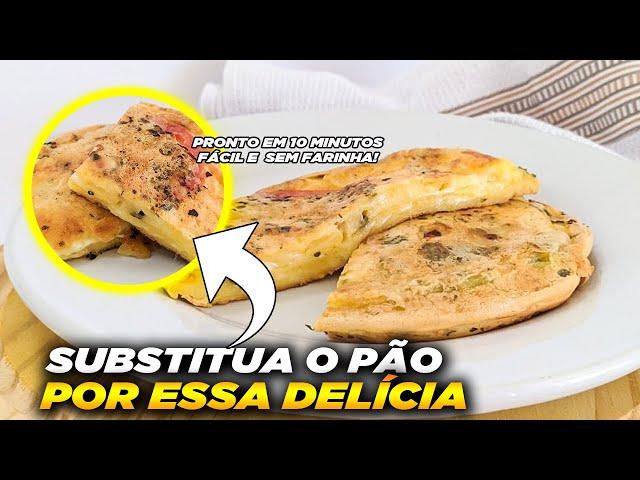 SUBSTITUA O PÃO POR ESSA DELÍCIA! PRONTO EM 10 MINUTOS (receita saudável)