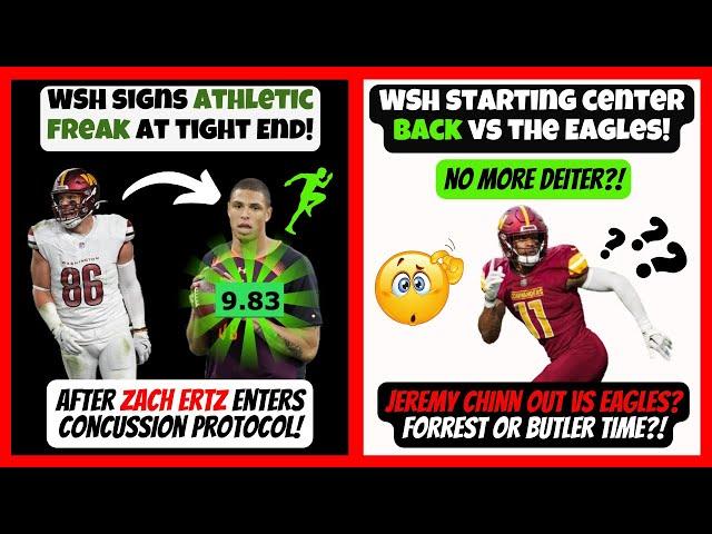 WSH Signs ATHLETIC FREAK TE to Replace Zach Ertz! | Good & BAD WSH Injury Updates! Snaps DIVIDED!