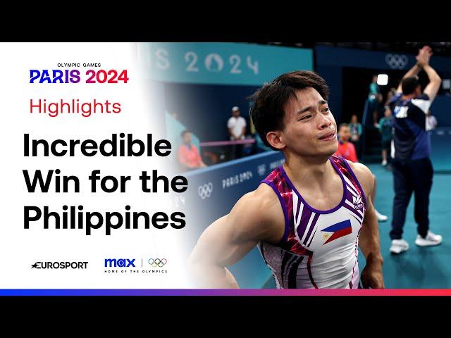 EMOTIONAL!  | Philippines win Gold in Artistic gymnastics Men's Floor Final  | #Paris2024