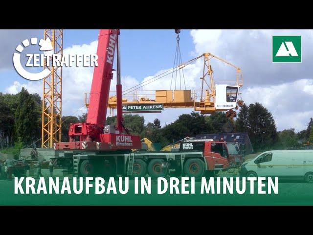 Kranaufbau im Zeitraffer I Baustelle Hamburg-Horn