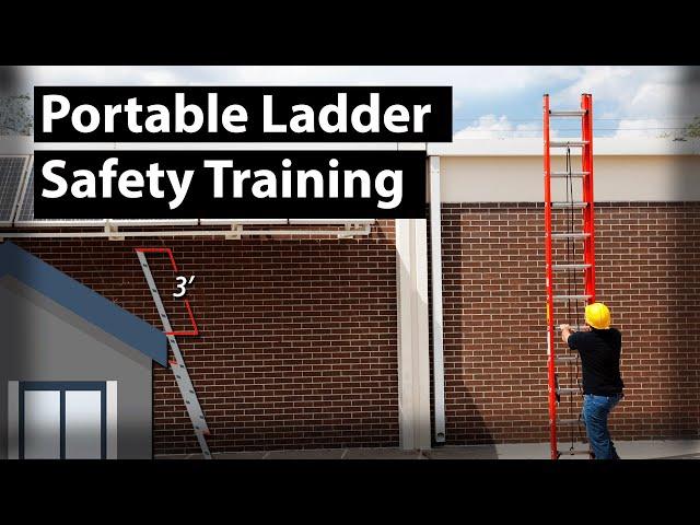 Portable Ladder Safety Training | OSHA Rules, Fall Protection, Accessories, Workplace Safety