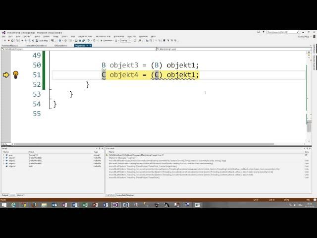 36 Casting von Basis-  zu Subklassenreferenzen in C#