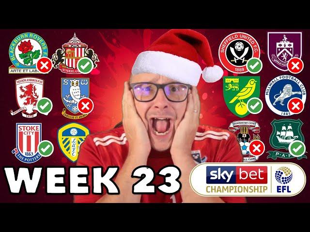 2024/25 Championship Predictions - Matchday #23