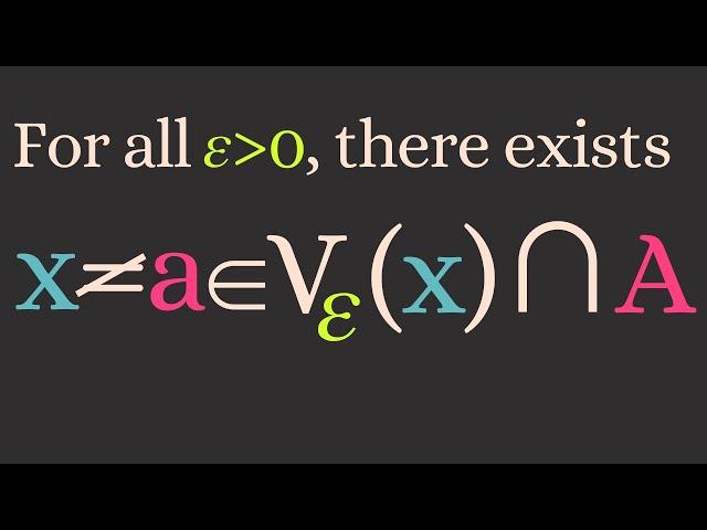 Real Analysis | The limit point of a set A⊆ℝ