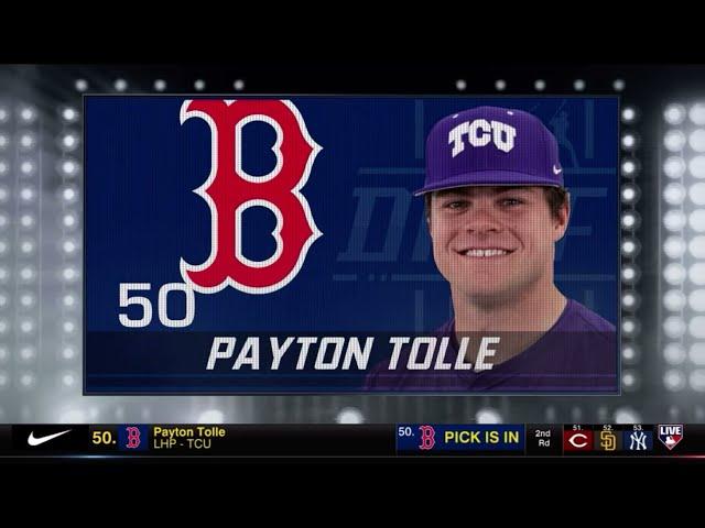 Full MLB Network Coverage of the Red Sox Selecting LHP Payton Tolle 50th Overall in the 2024 Draft