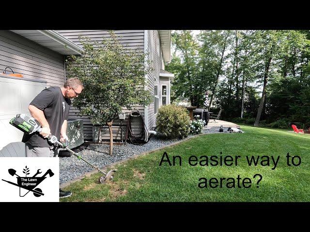 Using an Edger for Lawn Aeration