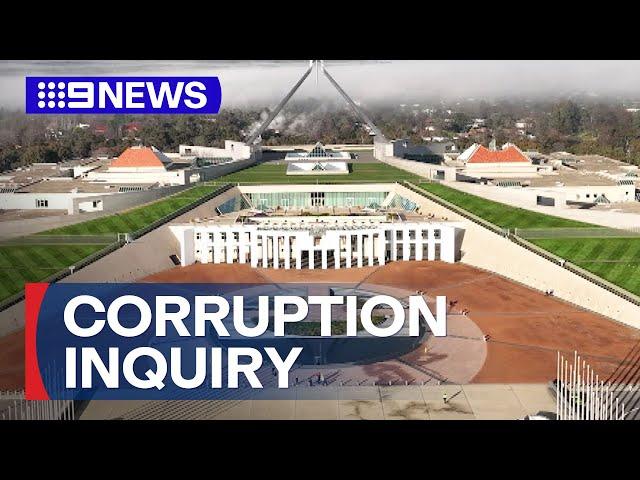 Parliament house raided over corruption inquiry | 9 News Australia