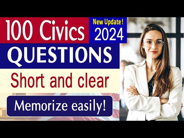 [Full update] 2024 Official 100 Civics Questions & Answers [EASY Answers] US Citizenship Interview