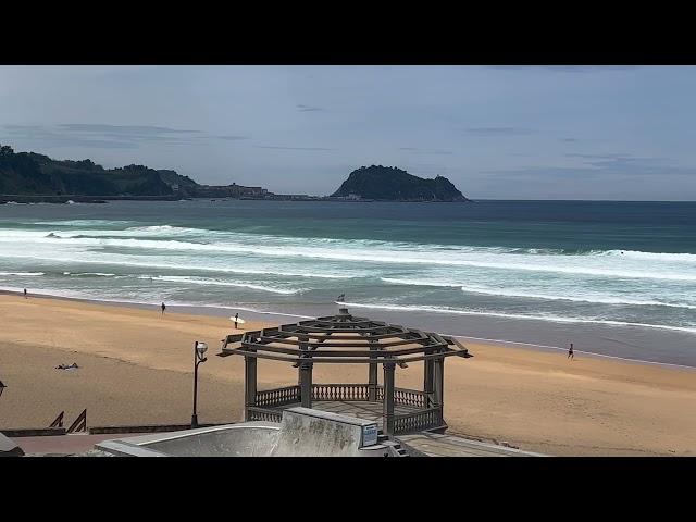 Tiempo de hoy a la tarde en la playa de Zarautz
