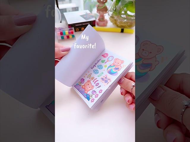 Unboxing mini stickers book #shorts #art #sticker #youtubeshorts