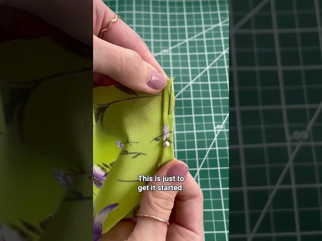 How to sew perfect hems using a rolled hem foot! 🪡 #sewing #sewingtutorial #sewinghacks