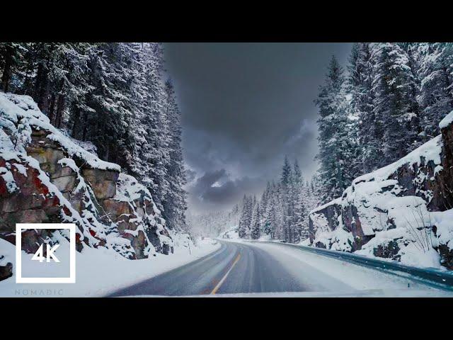 Relaxing Snowy Drive in Norway | Olden to Geirangerfjord, Driving Sounds for Sleep and Study ASMR