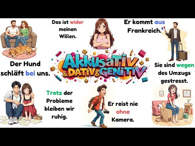  Master German Preposition Sentences | Accusative, Dative & Genitive Explained! 
