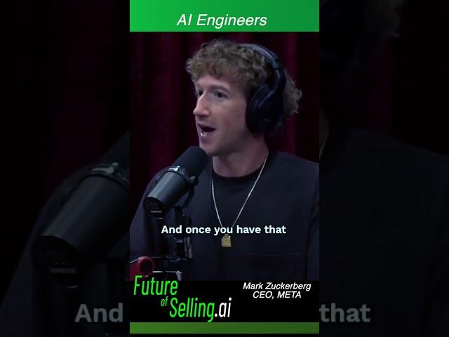 Mark Zuckerberg on AI Engineers Writing Code | #futureofselling #ai #coding