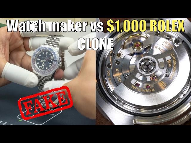 $1,000 Rolex Super-Clone Pepsi under professional Rolex authentication - real vs fake