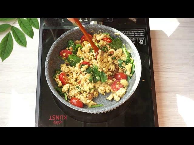 두부 스크램블~페이크 달걀 레시피 - 비건요리 (No-Egg tofu scramble)-데라세르나