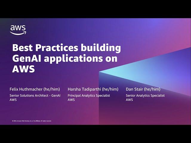 Best Practices for GenAI applications on AWS - RAG pipeline Eval - Part 3 | Amazon Web Services