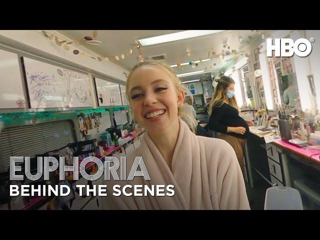 euphoria | set tour with sydney sweeney - behind the scenes of season 2 | HBO