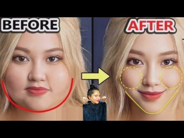 ️ Daily Face yoga for face fat,Get slim sexy Face ‍️in 30days,slim face,face,cheeks sculpted#yoga