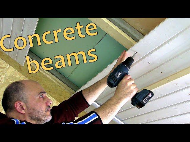 Transform Your Garage: Easy DIY False Ceiling Glued Against Concrete Beams