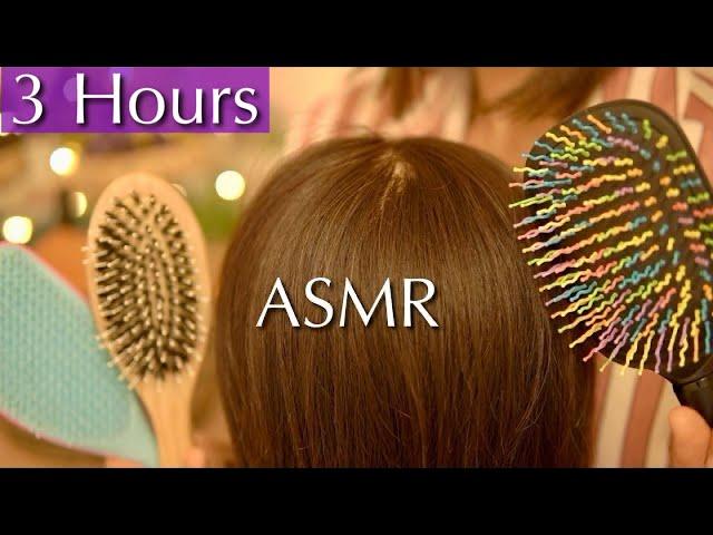 3 Hours of Satisfying Hair Brushing for Stress Relief | No Talking