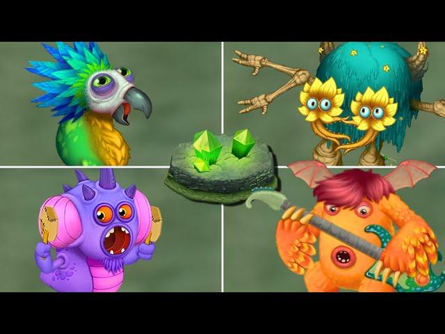 Cave Island - All Monsters, Sounds & Animations (My Singing Monsters: Dawn of Fire)