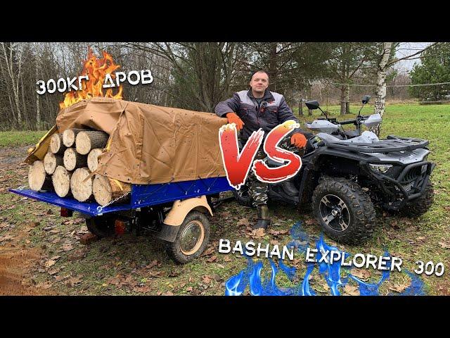 Bashan EXPLORER 300 и 300кг дров! Грязи и пикник!