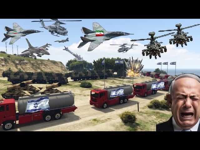 Irani Fighter Jets & Tanks Attack on Israeli International & Military Airport of Tel-Aviv-GTA5