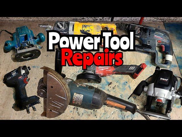 Repairing power tools, makita, milwaukee, bosch, dewalt, and trend tools
