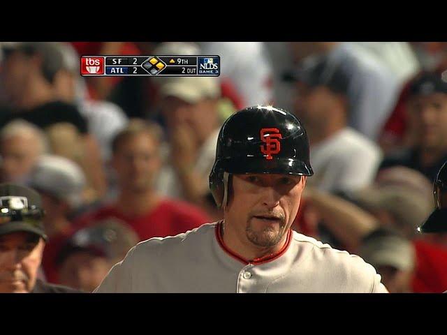 2010 NLDS Gm 3: Huff's single ties game in 9th