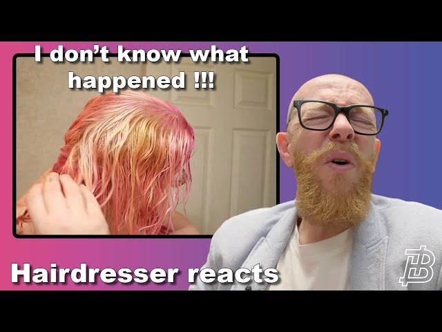 SHE WANTS PINK HAIR with ion color Brilliance - Hairdresser reacts to Hair Fails