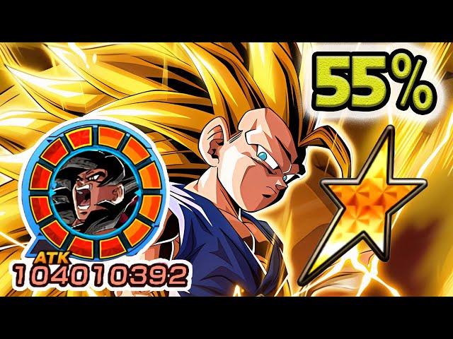 NO DUPES! 55% AGL LR SSJ3  SSJ4 GOKU LEVEL 10 LINKS SHOWCASE!!!!! Dragon Ball Z Dokkan Battle