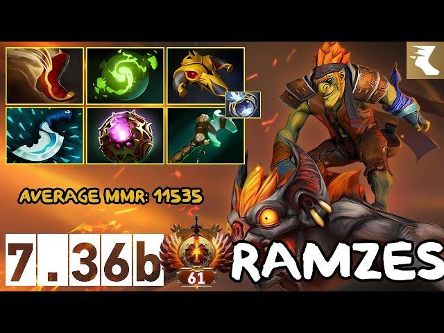 Offlane Batrider  | Ramzes | 7.36b | Immortal Dota 2 Pro Plays