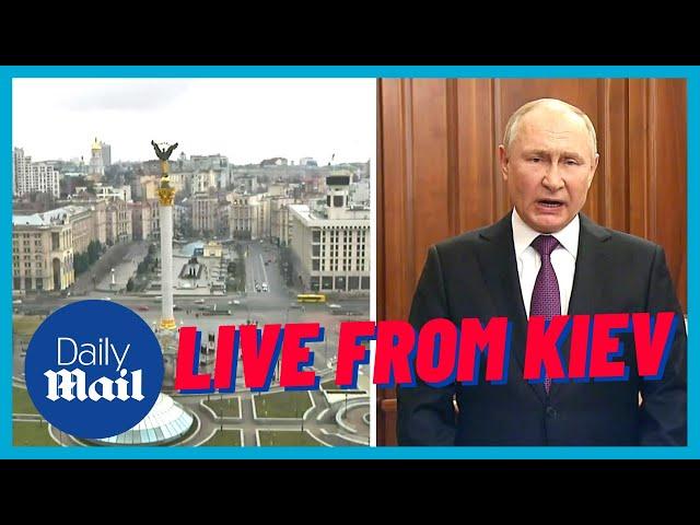 LIVE: Kiev's Maidan Square as Putin launches full-scale invasion of Ukraine