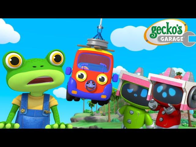 Help! Baby Truck is Flying!  | Gecko's Garage  | Cartoons For Kids | Toddler Fun Learning