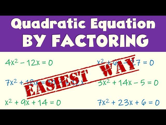 Solving Quadratic Equations by Factoring | AC Method | Ms Rosette