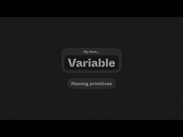 My First Variable: Naming primitives