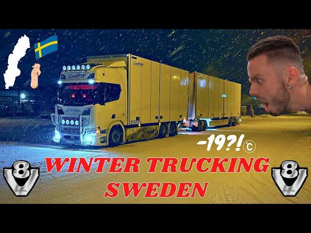 SCANIA V8 WINTER TRUCKING IN SWEDEN!
