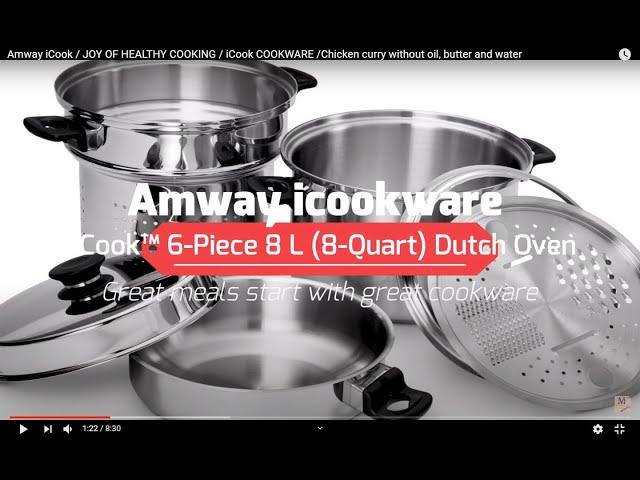 Amway iCook /  JOY OF HEALTHY COOKING / iCook COOKWARE /Chicken curry without oil, butter and water