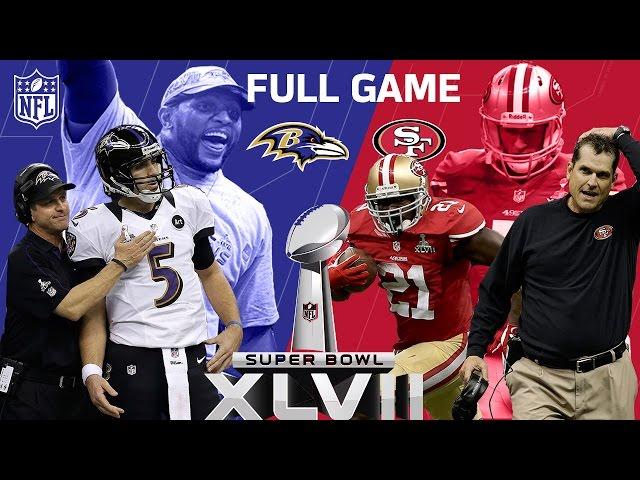 Super Bowl XLVII: "The Harbaugh Bowl" aka "The Blackout" | Ravens vs. 49ers | NFL Full Game