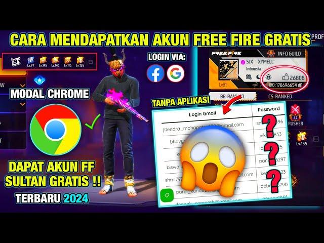 PEMBUKTIAN !! CARA MENDAPATKAN AKUN FREE FIRE SULTAN GRATIS - TERBARU 2024