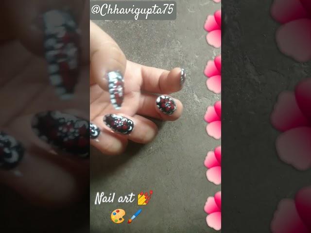 New Nail art ️design ideas.. Made by Chhavi Gupta  #nailart #artwork #critive #short