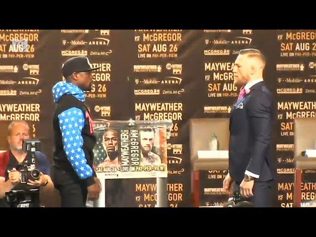 Mayweather and McGregor trade barbs for the cameras